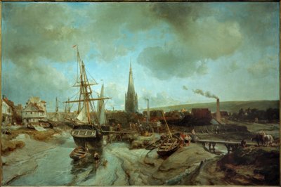 The Port of Harfleur by Johan Barthold Jongkind
